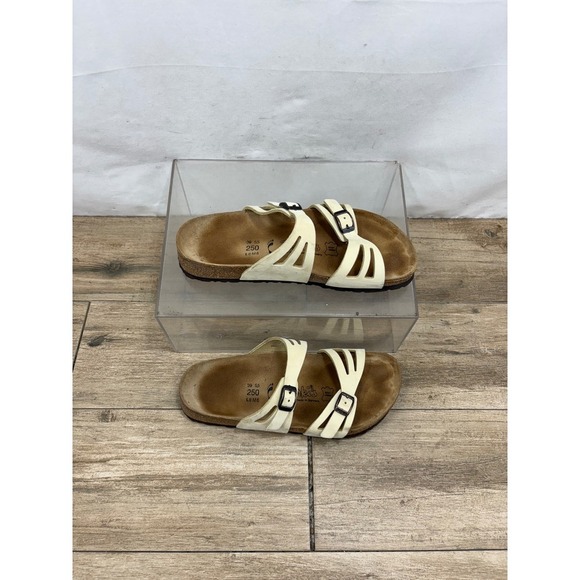 Birkis by Birkenstock Adjustable Strap Slide Sandals Women's Size 39 Beige - Picture 9 of 9